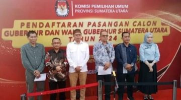 KPU Sumut Menerima Pecalonan Gubernur Dan Wakil Gubernur Tahun 2024