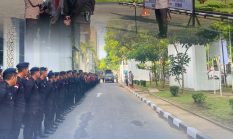 Brimob Polda Sumut Tampil Humanis dan Profesional, Kawal Penyampaian Aspirasi di Kantor Gubernur