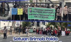 Satuan Brimob Polda Sumut Siaga Humanis di Kantor DPRD Medan, Pastikan May Day 2026 Berjalan Aman