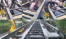 Progres Pembangunan Jembatan Merah Putih Presisi Tahap II Polres Dumai