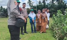 Kapolsek Cerenti langsung Turun Cek Lahan Ketahanan Pangan di Enam Desa 