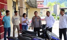 Polres Tapteng Kembalikan 3 Unit Sepeda Motor Hasil Ungkap Kasus Curanmor ke Pemiliknya