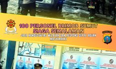 Respons Cepat Aduan Masyarakat, 100 Personel Brimob Sumut Siaga Semalaman