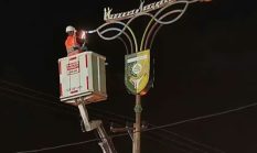Jelang MTQ ke-44 Provinsi Riau, Pemkab Kuansing Perbaiki Lampu Penerangan Jalan
