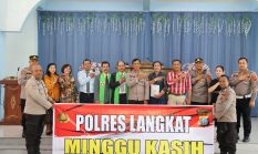 Polres Langkat Gelar Minggu Kasih, Ajak Jemaat GKI Bersama Jaga Kamtibmas