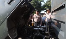 Kapolres Binjai Cek Kesiapan Kendaraan, Senpi dan HT Dinas