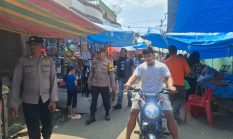 Polsek Salapian Intensifkan Patroli di Pasar Tanjung Langkat, Cegah 3C dan Gangguan Kamtibmas
