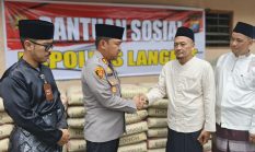 Kapolres Langkat Salurkan Bantuan Material untuk Pembangunan Mesjid Al- Ikhlas 