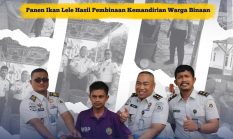 LAPAS Narkotika Rumbai Sukses Melaksanakan Panen Ikan Lele