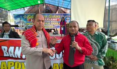 Polres Langkat Salurkan 100 Sak Material untuk Pembangunan Gereja GBKP Runggun Titi Besi